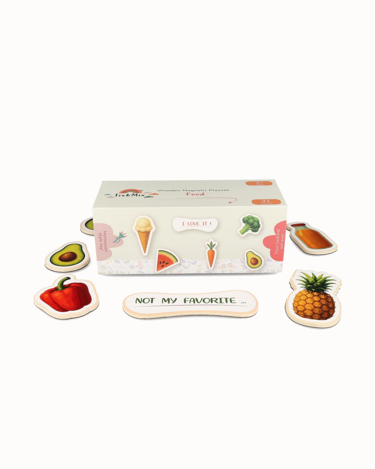 tix en mix magnetische speelset eten chef kok voor magneetbord 31st