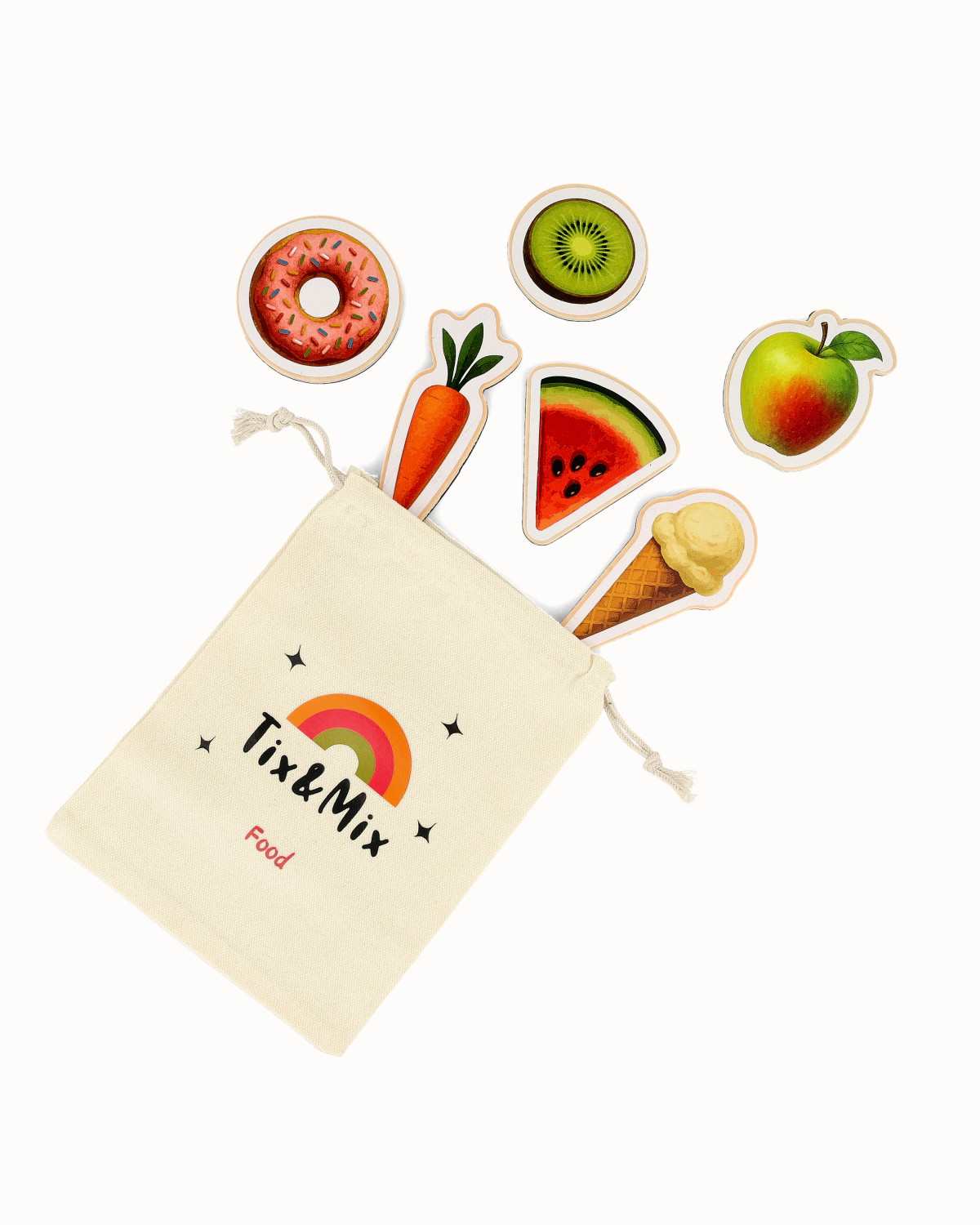 tix en mix magnetische speelset eten chef kok voor magneetbord 31st