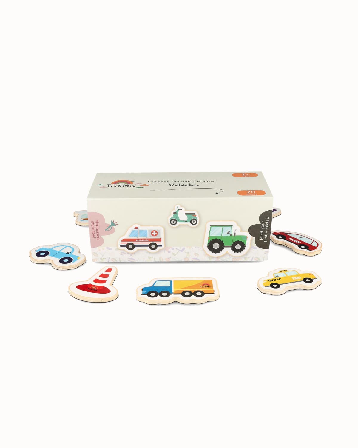 tix en mix magnetische speelset voertuigen voor magneetbord 20st