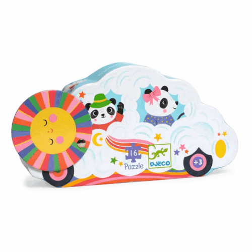 djeco silhouette puzzel wolkenauto 16pcs