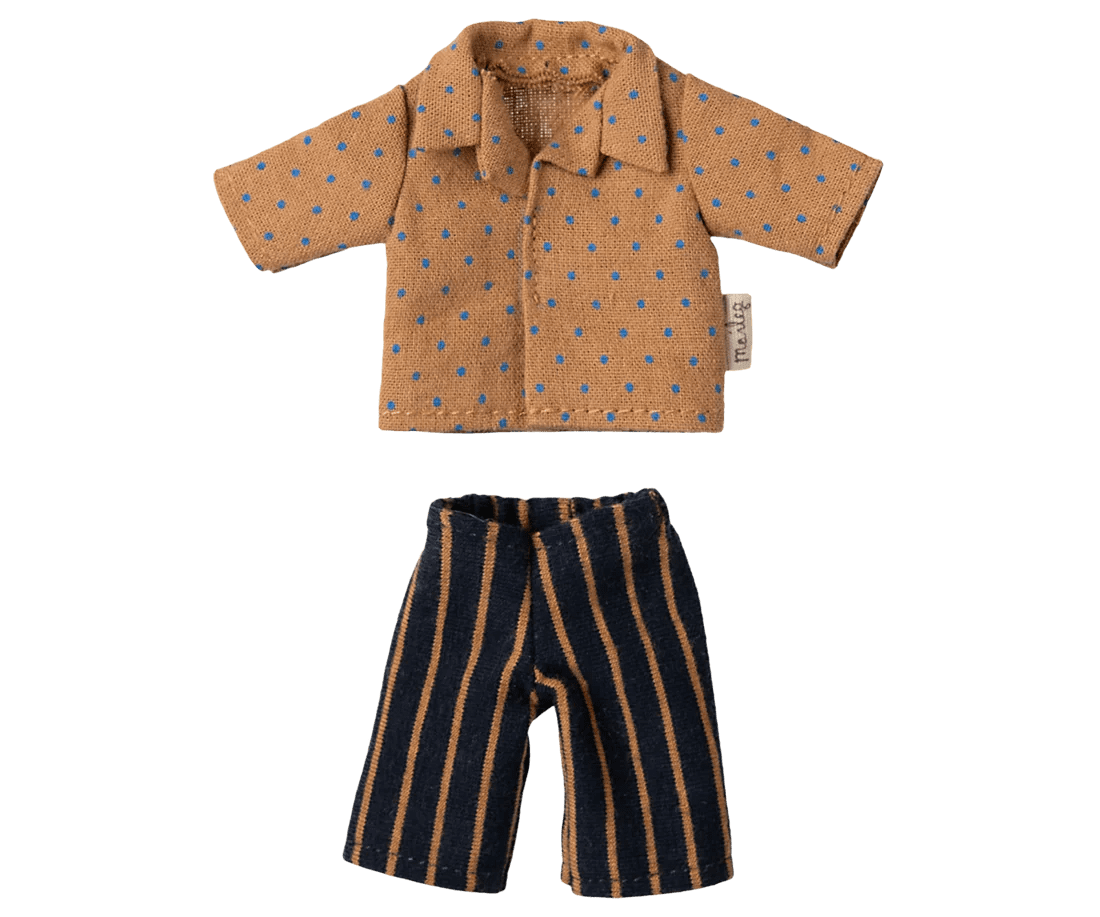maileg shirt and striped pants for mouse, dad