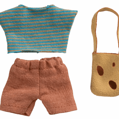 maileg clothes and bag, little brother mouse