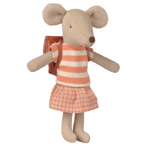 maileg tricycle mouse, big sister coral