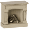 maileg fireplace with light off white